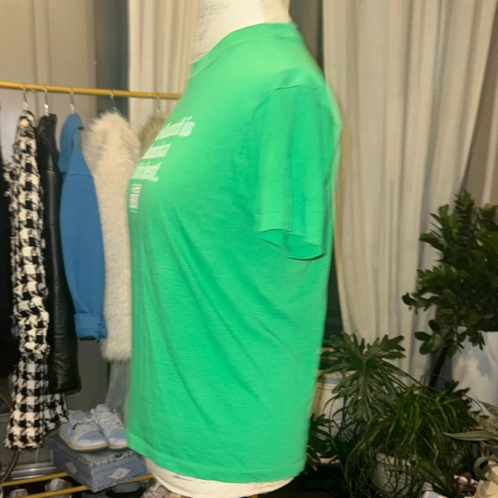 Hanes Fifty Fifty Combed Vintage Tee Green Graphic Womens Shirt National Guard M - Picture 6 of 9